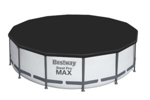 BESTWAY 5612X Abnehmbarer Pool Steel Pro Max 427 x 122 cm, mit Kartusche 3.028 L/H Abdeckung und Leiter, 56088, Blau – Bild 4