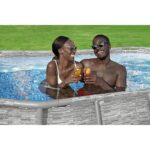 Bestway 4,27 m x 2,50 m x 1,00 m Oval Pool Set, 56088, Blau – Bild 4