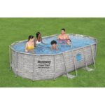 Bestway 4,27 m x 2,50 m x 1,00 m Oval Pool Set, 56088, Blau – Bild 5