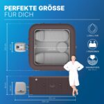 Bestway LAY-Z-SPA Energiespar-Whirlpool Maldives HydroJet Pro, 201 x 201 x 80 cm, 7 Personen, Heizung, Frostwächter, 8 HydroJet-Düsen, 180 AirJet-Düsen, App-Steuerung, Thermo-Abdeckung, Mahagoni, LEDs – Bild 5