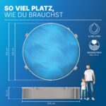 Bestway Stahlwandpool Set 305 x 61 cm, Rund, Grau – Aufstellpool mit Filterpumpe für den Garten, 3790 Liter Gartenpool im Industrial-Look – Bild 4