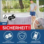 Bestway® Lay-Z-SPA® Cancun AirJet™ Whirlpool, 180 x 66 cm, 2-4 Personen, rund, graue Rattan-Optik – Bild 8