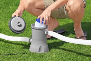 Bestway® Steel Pro MAX™ Aufstellpool-Set mit Filterpumpe Ø 366 x 100 cm, lichtgrau, rund – Bild 7