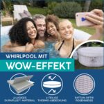 Bestway® Lay-Z-SPA® Cancun AirJet™ Whirlpool, 180 x 66 cm, 2-4 Personen, rund, graue Rattan-Optik – Bild 3