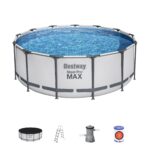 Steel Pro Max™ Außenpool, 396 x 122 cm, FrameLink™-System, Leiter, Plane, Pumpe und Filterkartusche