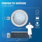 Bestway Lay-Z-SPA Energiespar-Whirlpool Miami AirJet, Ø 180 x 66 cm, 4 Personen, Heizung, Frostwächter, 120 AirJet-Düsen, Energiespardämmung, Thermo-Abdeckung, Dunkelblau – Bild 3