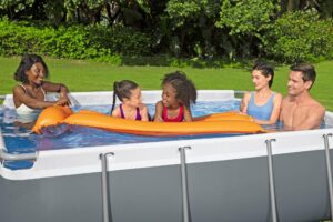 Bestway Pool-Set, rechteckig, 9 ft 3 Zoll x 6 ft 5 Zoll x 33 Zoll oder 2,82 m x 1,96 m x 84 cm – Bild 4