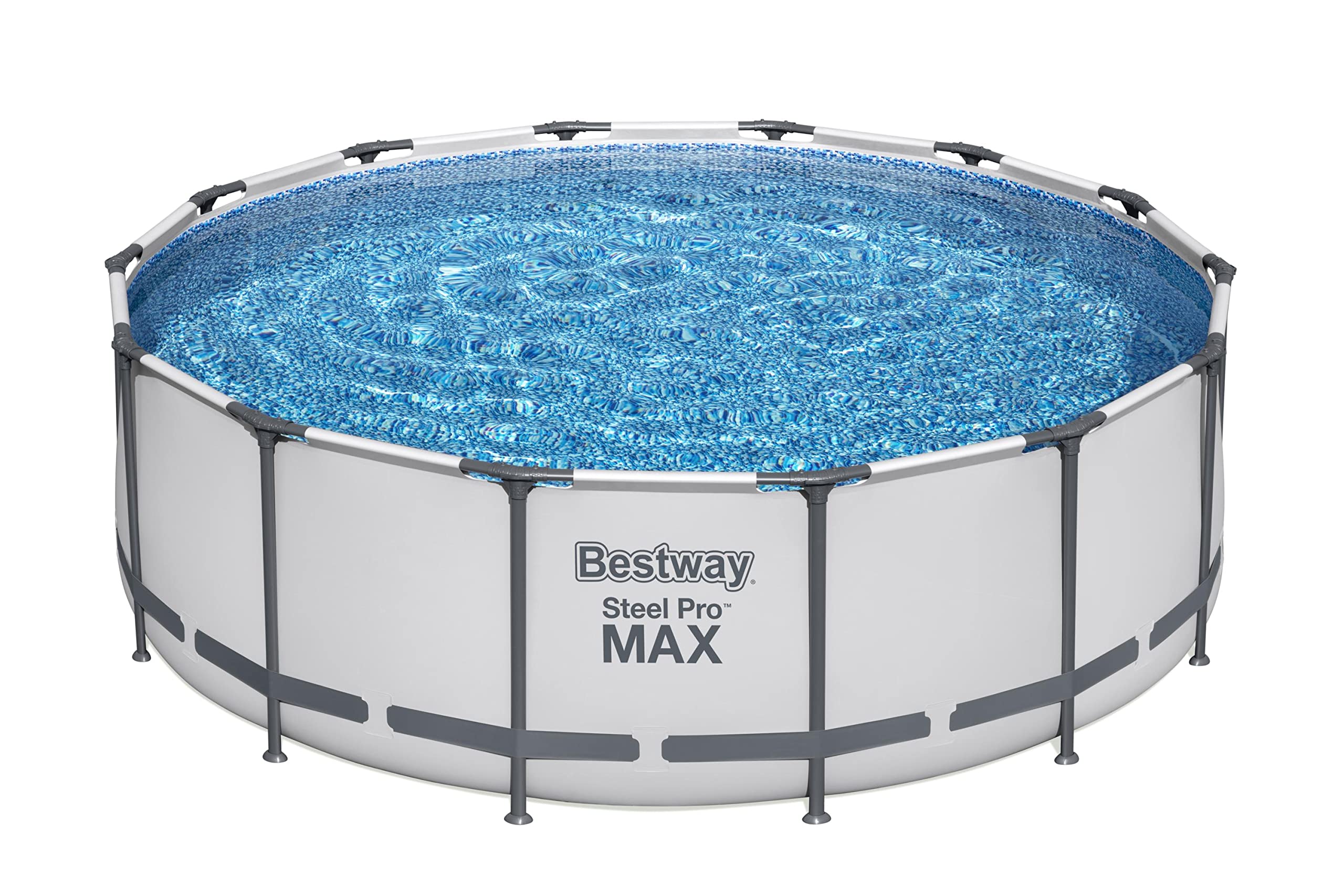 81_WtZ6rouL BESTWAY 5612X Abnehmbarer Pool Steel Pro Max 427 x 122 cm, mit Kartusche 3.028 L/H Abdeckung und Leiter, 56088, Blau – Bild 1