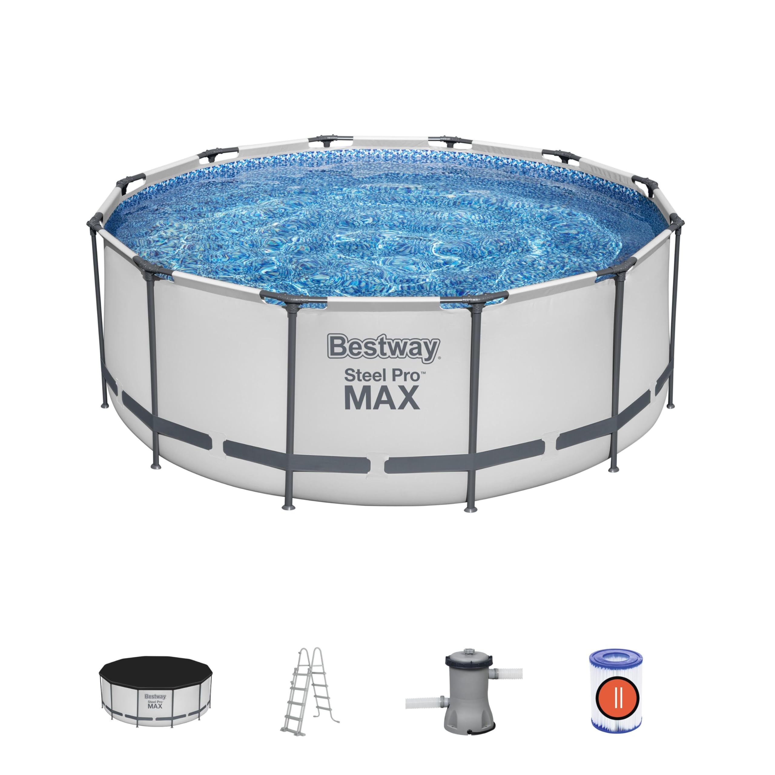 81c6zzadkuL Bestway Stahl Pro Max 3,66 x 1,22 m Pool Set – Bild 1