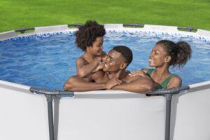 Bestway® Steel Pro MAX™ Aufstellpool-Set mit Filterpumpe Ø 366 x 100 cm, lichtgrau, rund – Bild 5