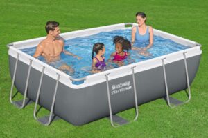 Bestway Pool-Set, rechteckig, 9 ft 3 Zoll x 6 ft 5 Zoll x 33 Zoll oder 2,82 m x 1,96 m x 84 cm – Bild 2