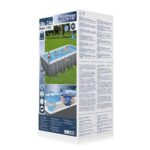 Bestway Power Steel™ Aufstellpool rechteckig 488 x 244 x 122 cm mit Sandfilter, Plane, Leiter – Bild 3
