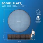 Bestway Steel Pro MAX Solo Pool ohne Zubehör 366 x 100 cm, Rattan-Optik (Schokobraun), rund – Bild 4