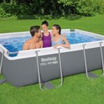 Bestway Pool-Set, rechteckig, 9 ft 3 Zoll x 6 ft 5 Zoll x 33 Zoll oder 2,82 m x 1,96 m x 84 cm – Bild 3