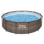 Bestway Steel Pro MAX Solo Pool ohne Zubehör 366 x 100 cm, Rattan-Optik (Schokobraun), rund – Bild 9
